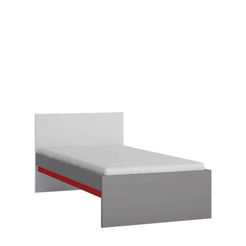 CentrMebel | Кровать 90 * 200 LASER (серый / черный/белый / красный) 1