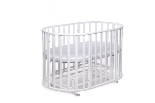 CentrMebel | Кровать детская круглое OBRIY DeSon 70 х 120 (белый) 1