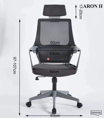 CentrMebel | Крісло офісне для персоналу ARON II (чорний) 5