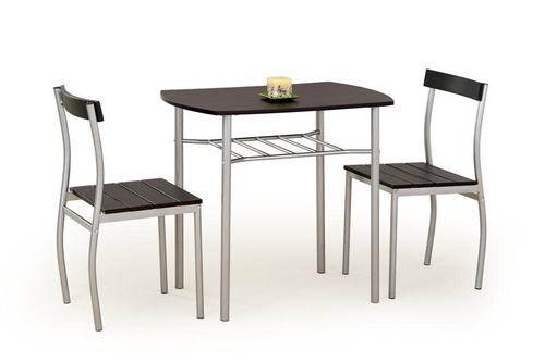 CentrMebel | Комплект мебели обеденный LANCE стол + 2 стула (венге) 1