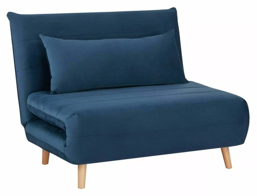 CentrMebel | Крісло для відпочинку розкладне велюрове Spike Velvet (блакитний) 1