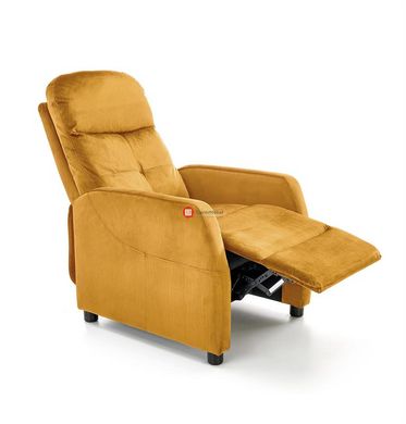CentrMebel | Крісло для відпочинку FELIPE 2 розкладне (гірчичний/венге) 2