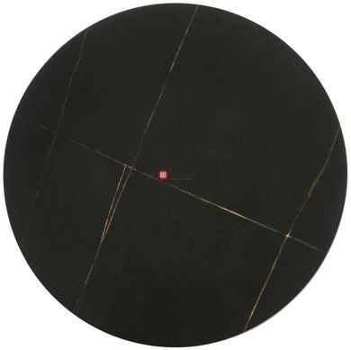 CentrMebel | Журнальный стол круглый из кварцевого агломерата VERDE (черный мрамор) 2