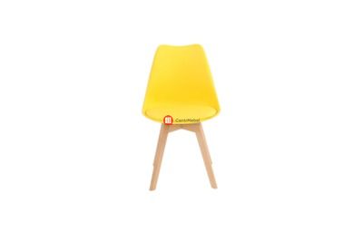 CentrMebel | Стілець обідній пластиковий KRUZ (жовтий) 4