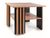 CentrMebel | Журнальный столик деревянный с металлом 68X68 MARINA (Дуб артизан/Черный) 1