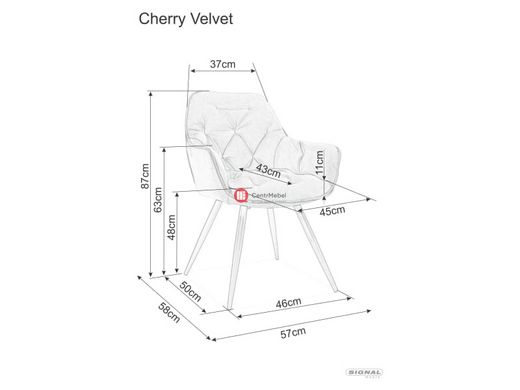 CentrMebel | Стул обеденный в экокоже CHERRY (черный) 4