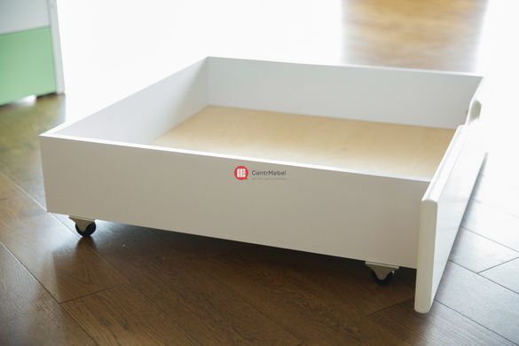 CentrMebel | Кровать дом "Викки New" (белый) с ящиками и защитной перегородкой 9
