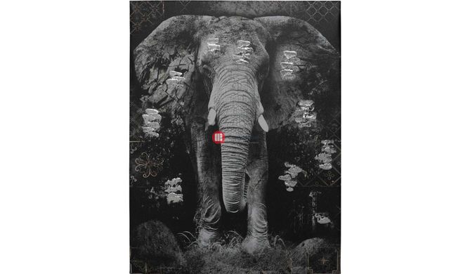CentrMebel | Картина Elephant Black/Grey 75х100 cm (чорний) 2