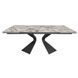 CentrMebel | Стол обеденный прямоугольный раскладной керамический Duna Artic Water 180(260)х90 (белый мрамор) 2