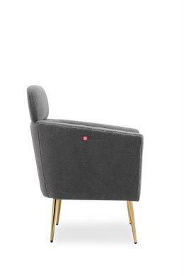 CentrMebel | Крісло для відпочинку MELISA (сірий/золотий) 5