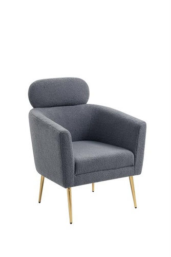 CentrMebel | Кресло для отдыха MELISA (серый/золотой) 1