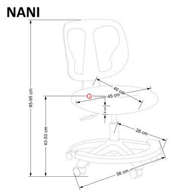 CentrMebel | Крісло офісне NANI (сірий) 2