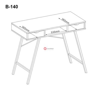 CentrMebel | Комп'ютерний стіл B-140 (дуб сонома / білий) 2