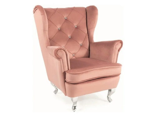 CentrMebel | Кресло для отдыха LILI VELVET (античный розовый) 1