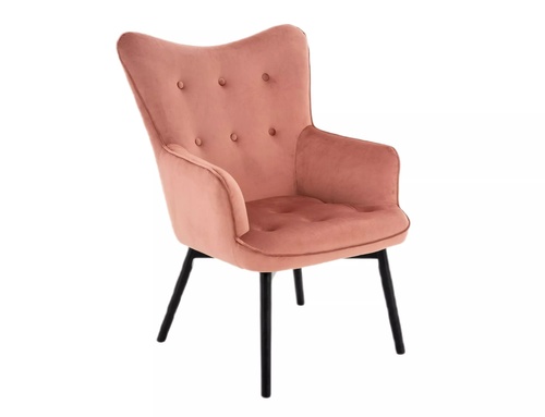 CentrMebel | Крісло для відпочинку велюрове Carmen Velvet (рожевий) 1