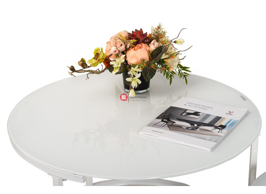 CentrMebel | Комплект журнальных столов CS-25 (белый) 6
