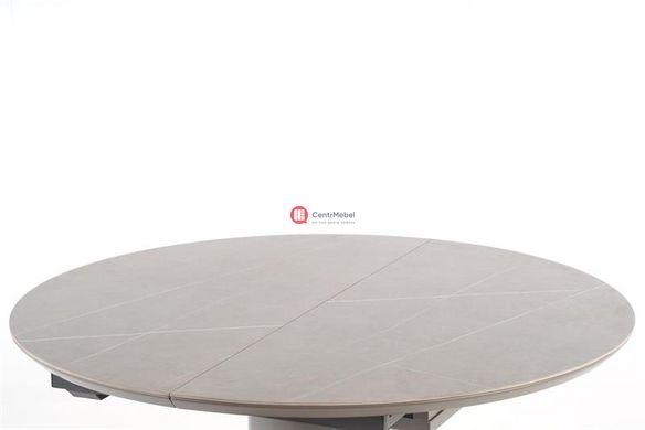 CentrMebel | Стол обеденный MUSCAT 120 раскладной (серый мрамор/светло-серый/золотой) 5