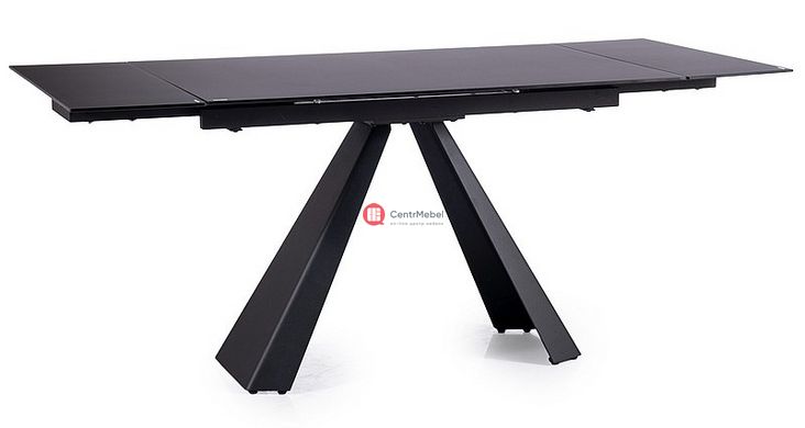 CentrMebel | Стіл обідній розкладний SALVADORE 120(180)x80 (чорний мат) 1
