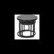 CentrMebel | Комплект журнальних столів круглих МДФ AMARO Чорний мармур 8