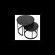 CentrMebel | Комплект журнальных столов круглых МДФ AMARO Черный мрамор 8