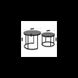 CentrMebel | Комплект журнальных столов круглых МДФ AMARO Черный мрамор 8