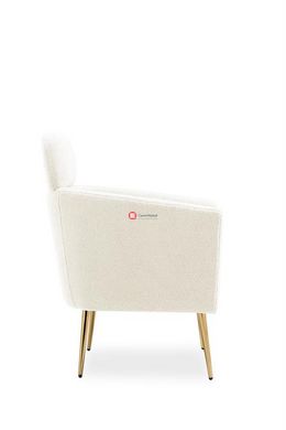 CentrMebel | Крісло для відпочинку MELISA (кремовий/золотий) 2