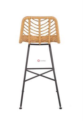 CentrMebel | Барний стілець H97 (натуральний/чорний) 11