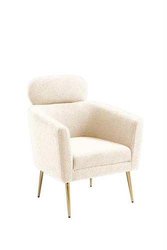 CentrMebel | Кресло для отдыха MELISA (кремовый/золотой) 1