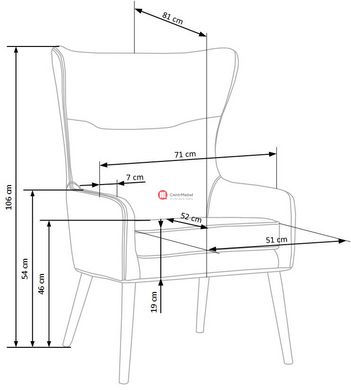 CentrMebel | Кресло FAVARO 2 (светло-серый) 6