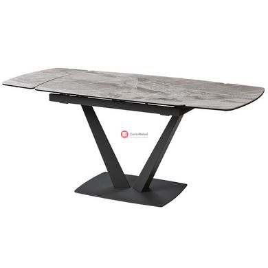 CentrMebel | Elvi Light Grey Стіл обідній керамічний 120-180 см (сірий) 1
