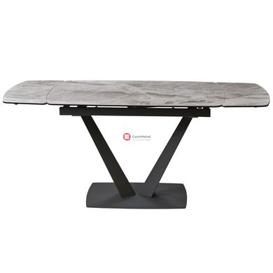 CentrMebel | Elvi Light Grey Стол обеденный керамический 120-180 см (серый) 2
