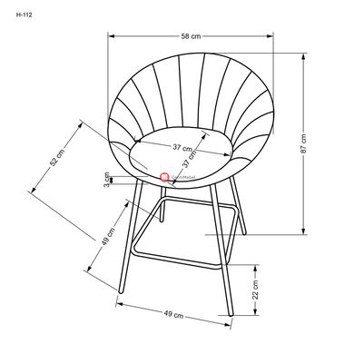 CentrMebel | Барный стул H112 (серый) 11