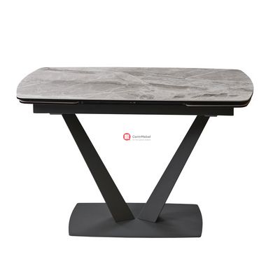 CentrMebel | Elvi Light Grey Стол обеденный керамический 120-180 см (серый) 4