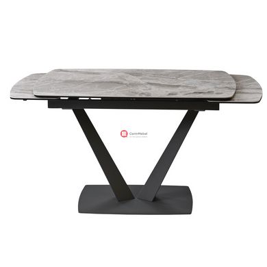 CentrMebel | Elvi Light Grey Стол обеденный керамический 120-180 см (серый) 3