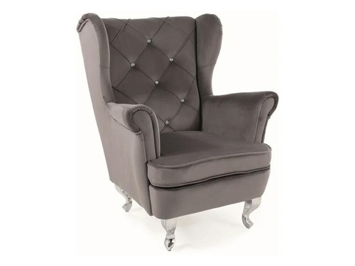 CentrMebel | Кресло для отдыха LILI VELVET (серый) 1