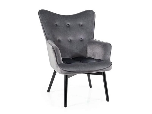 CentrMebel | Кресло для отдыха CARMEN VELVET (серый) 1