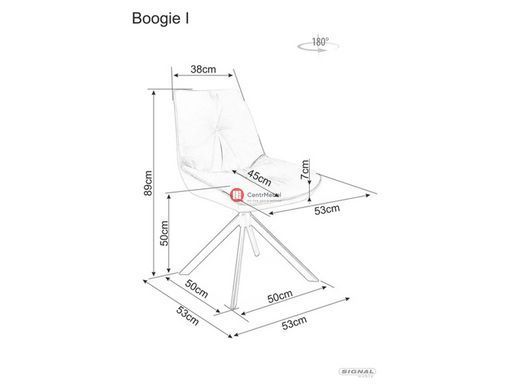 CentrMebel | Стілець обідній велюровий BOOGIE I VELVET (чорний) 4