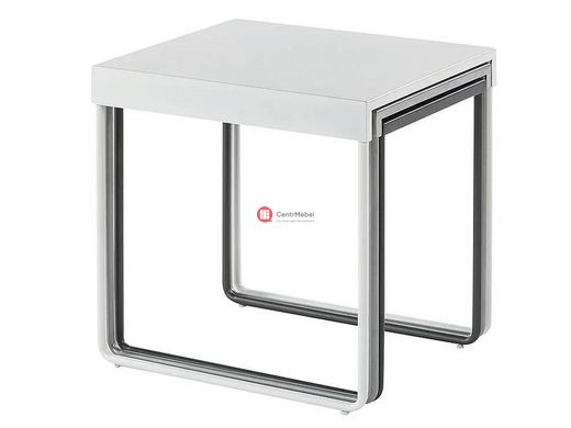 CentrMebel | Комплект журнальних столів VICKY Білий + сірий 6