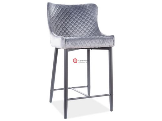 CentrMebel | Барный стул COLIN B H-2 VELVET (серый) BLUVEL14 1