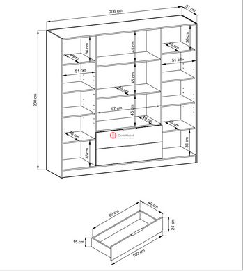 Шафа чотиридверна зі скляними фасадами 206 Kelly 4D RM (кашемір)