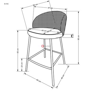 CentrMebel | Барный стул H113 (белый) 11