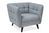 CentrMebel | Кресло CASTELLO 1, светло-серый / венге 1