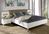 CentrMebel | OLINDA Комплект ліжко з тумбами приліжковими та панелями з освітленням (Білий/ дуб Артисан) 1