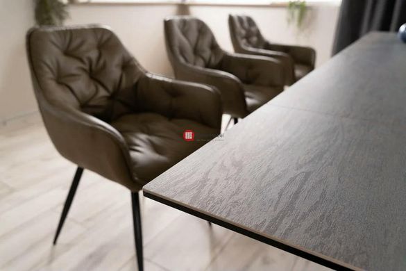 CentrMebel | Стол обеденный раскладной керамический WESTIN CERAMIC 180260х90 коричневый 4