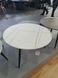 CentrMebel | Комплект журнальных столов круглых керамических KORA B Черный мрамор + белый ярмур 3