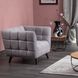 CentrMebel | Кресло CASTELLO 1, светло-серый / венге 3