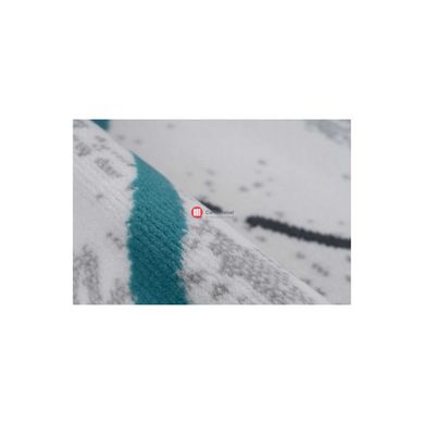 CentrMebel | Килим Vancouver 110 White/Grey/Turquoise 160х230 (білий; сірий; бірюзовий) 3