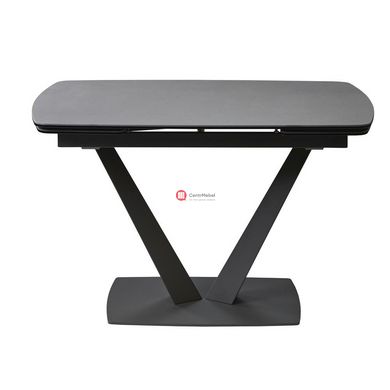 CentrMebel | Elvi Pure Grey Стол обеденный керамический 120-180 см (серый) 4