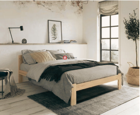 CentrMebel | Ліжко двуспальне дерев'яне 160*190/200см ЕКО-4 2