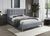 CentrMebel | Двоспальне ліжко велюрове ESTELLA 160x200 (сірий) 1